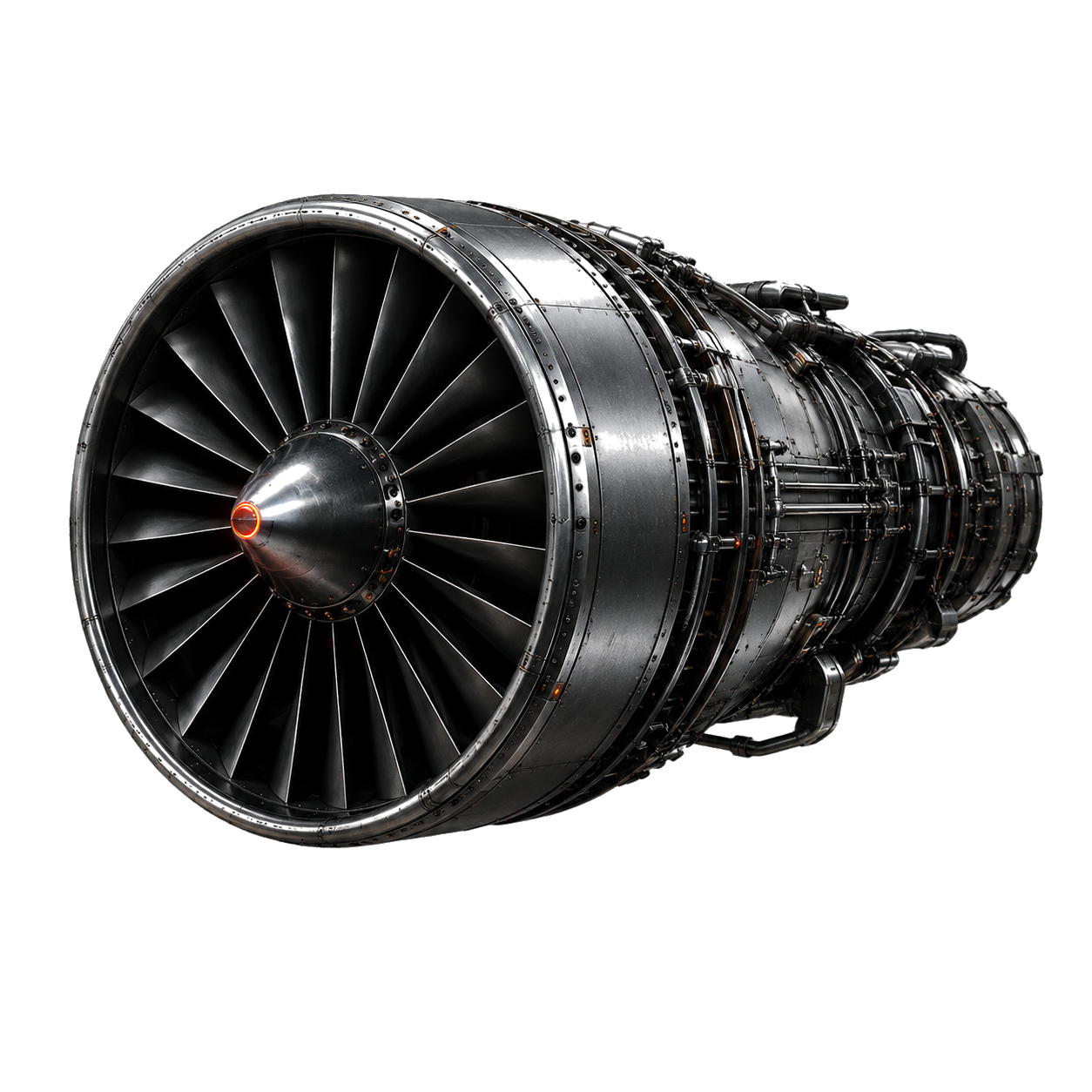 Low-bypass turbofan aircraft engine