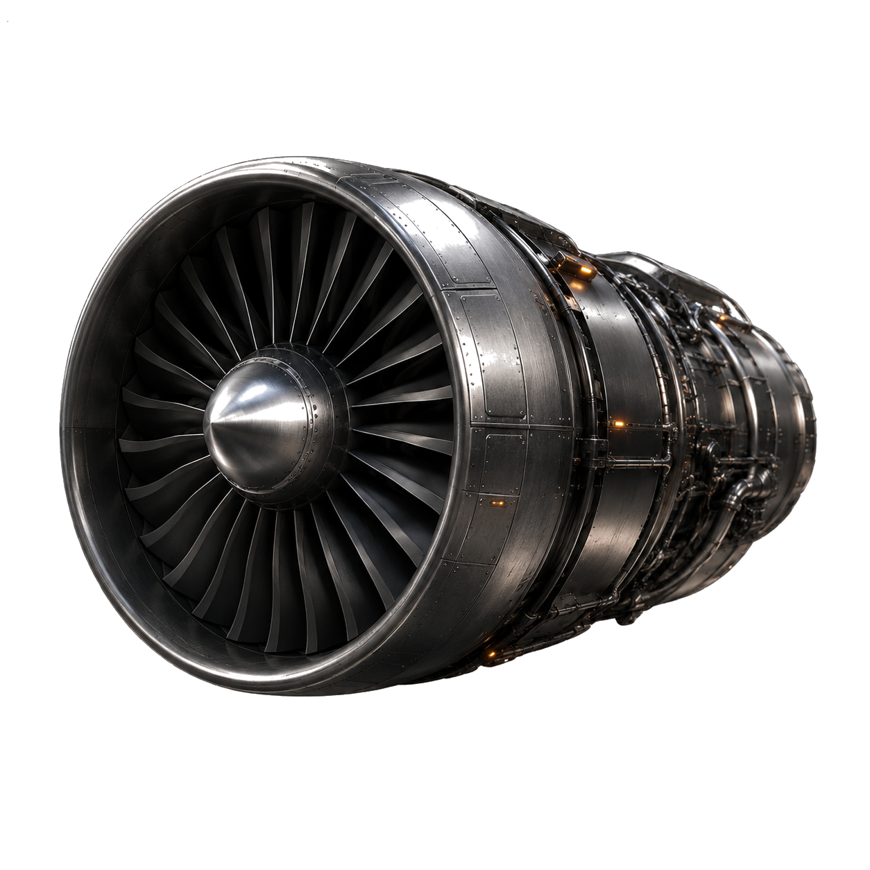 High-bypass turbofan aircraft engine