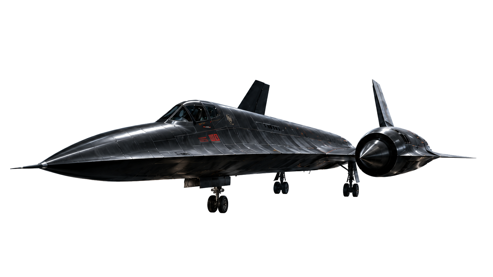 Black SR-71 style aircraft inside the AbiZuki hangar